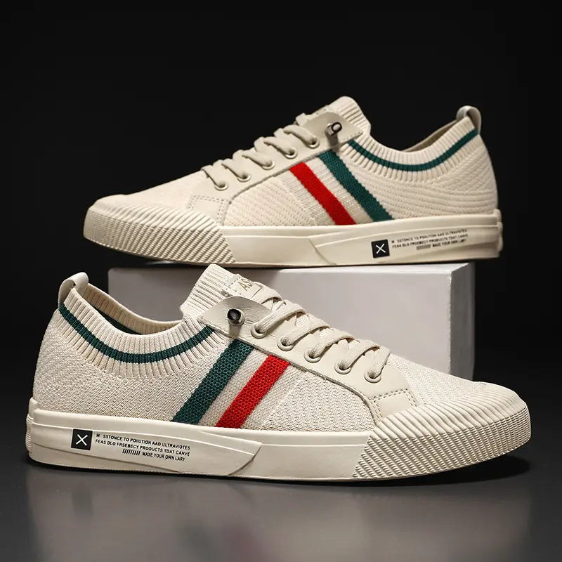 Sneaker Herren Retro Streifen Minimalistisch Freizeit