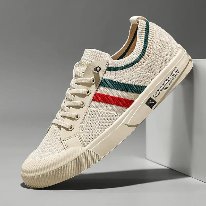 Sneaker Herren Retro Streifen Minimalistisch Freizeit