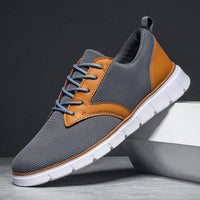 Sneaker Herren Regular Fit Freizeit Mesh & veganem Leder