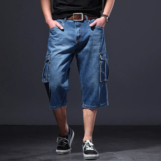 Cargo-Shorts Herren Relaxed Fit Freizeit