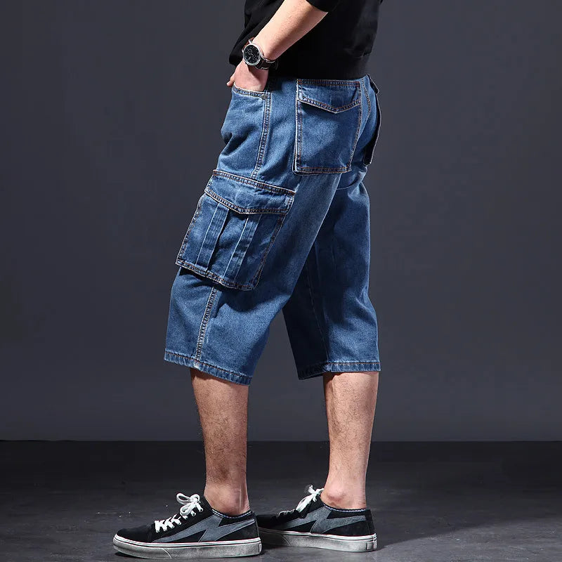 Cargo-Shorts Herren Relaxed Fit Freizeit