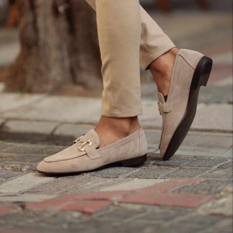 Herren Slipper mit goldenen Akzenten und bequemer Einlegesohle