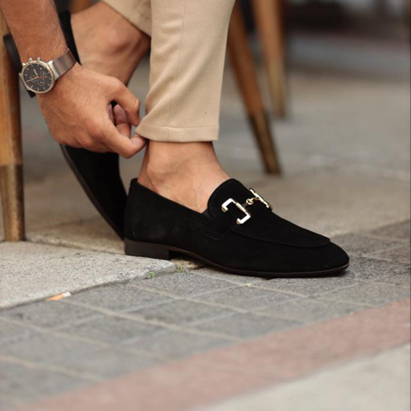 Herren Slipper mit goldenen Akzenten und bequemer Einlegesohle
