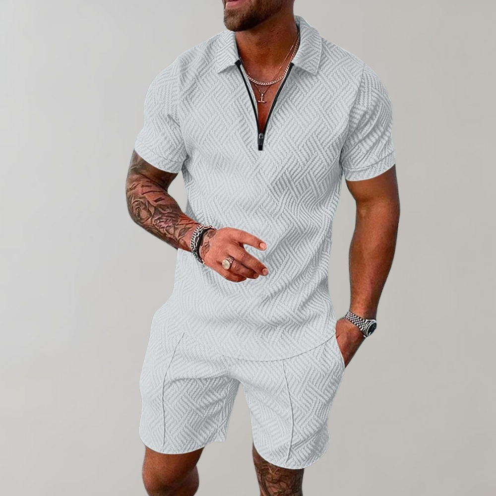 Mano | Zweiteiliges Sommer-Set für Herren mit Atmungsaktivem Material | Stilvolles Ensemble für Komfort und Eleganz 2