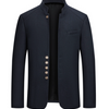 Wolljacke Herren Regular Fit Freizeit Stehkragen minimalistisch