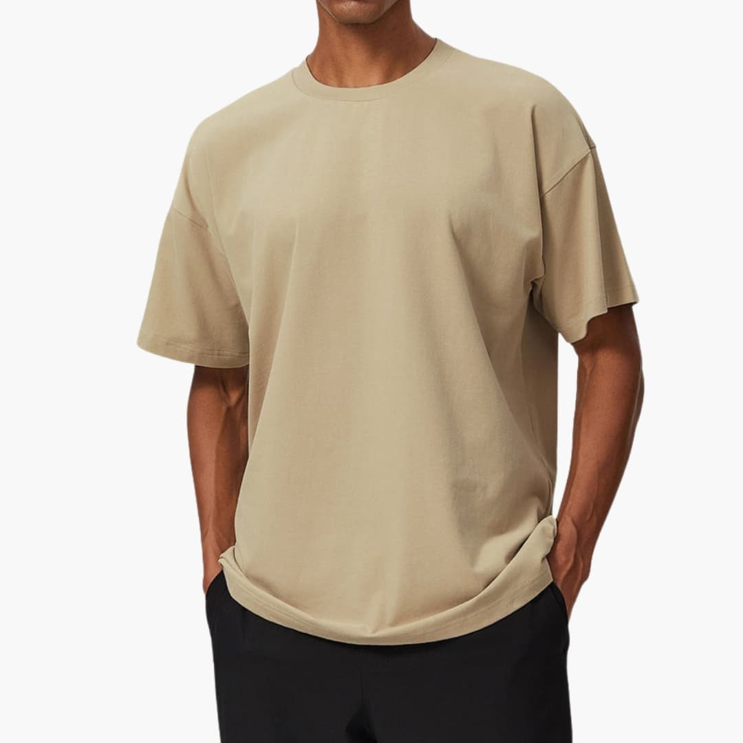 Herren Oversize T-Shirt mit kurzem Arm und Rundhalsausschnitt