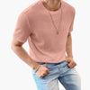 Strukturiertes Herren T-Shirt Regular Fit Freizeit Kurzarm