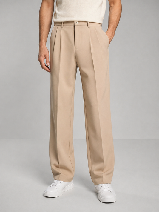 Herren Hose Gerade Schnitt Smart Casual Relaxed Fit