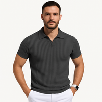Herren Muskel-Fit Polo-Shirt Smart Casual Freizeit