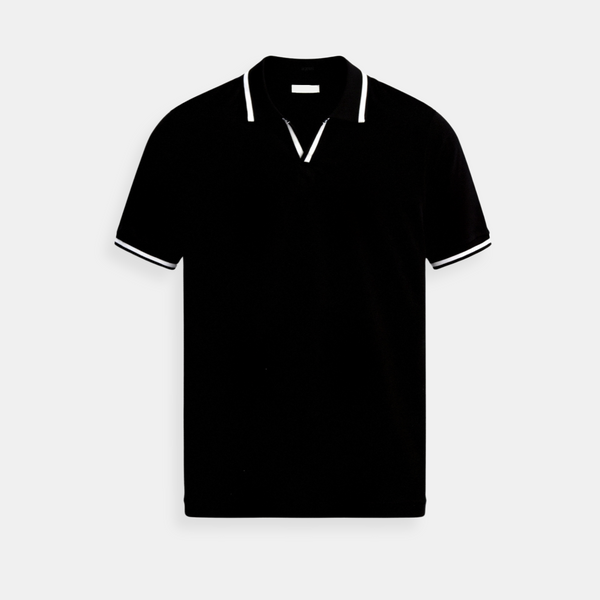 Herren Slim Fit Polo-Shirt Kurzarm Freizeit Kontrastdetails