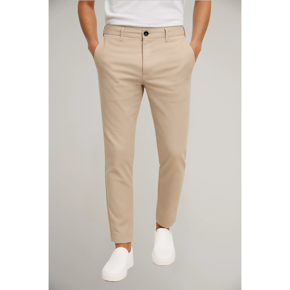 Herren Slim Fit Maßanzug-Hose Business Classic