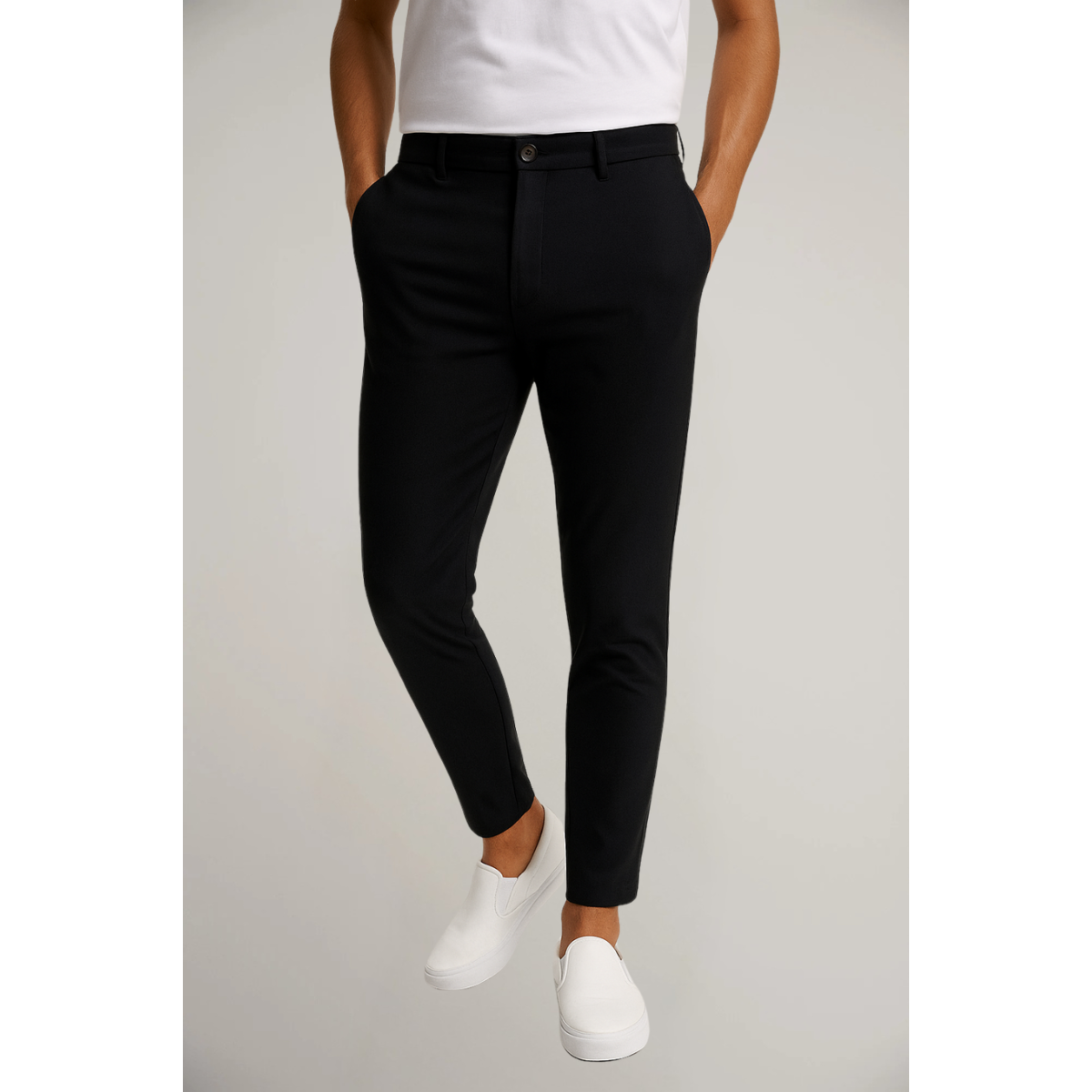 Herren Slim Fit Maßanzug-Hose Business Classic