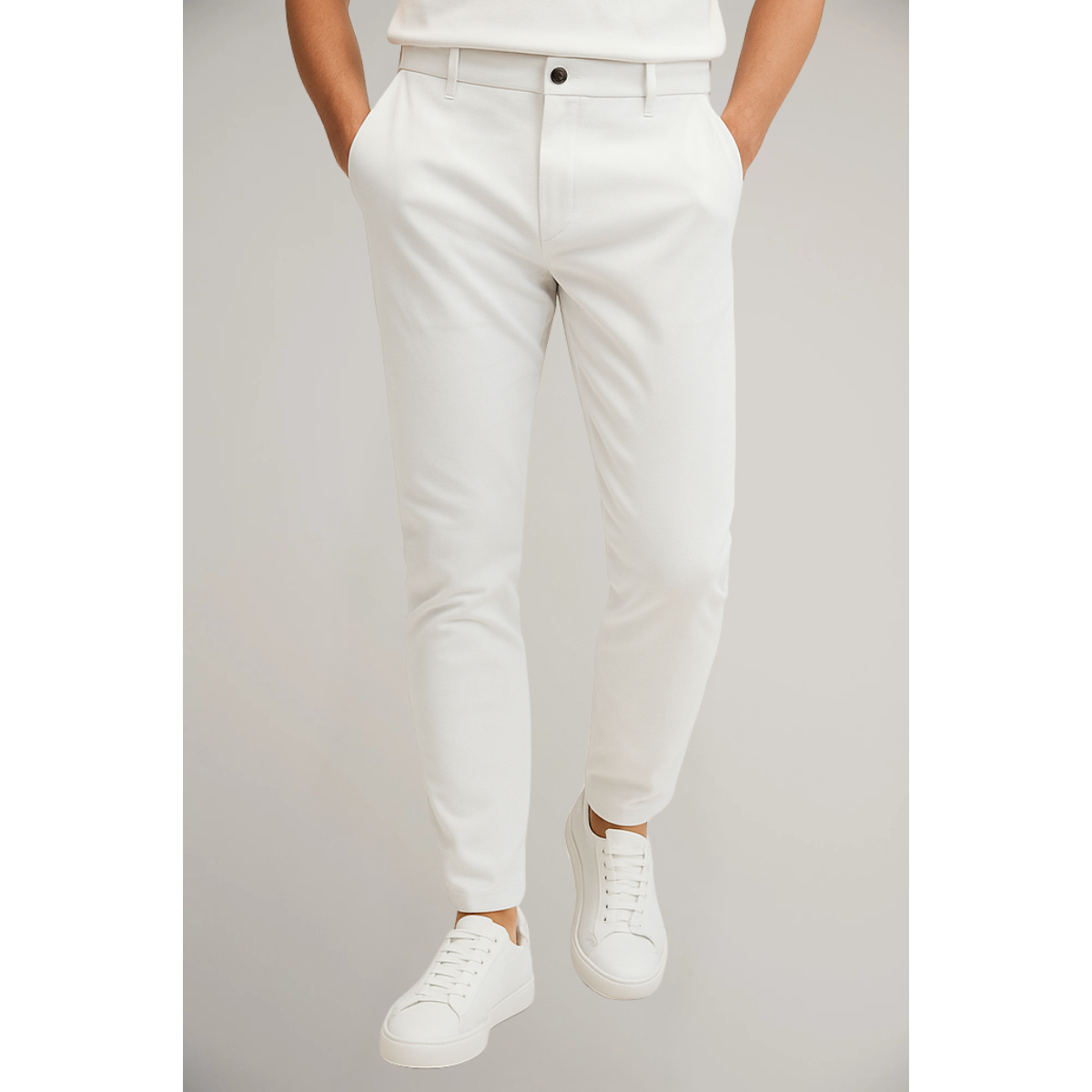 Herren Slim Fit Maßanzug-Hose Business Classic