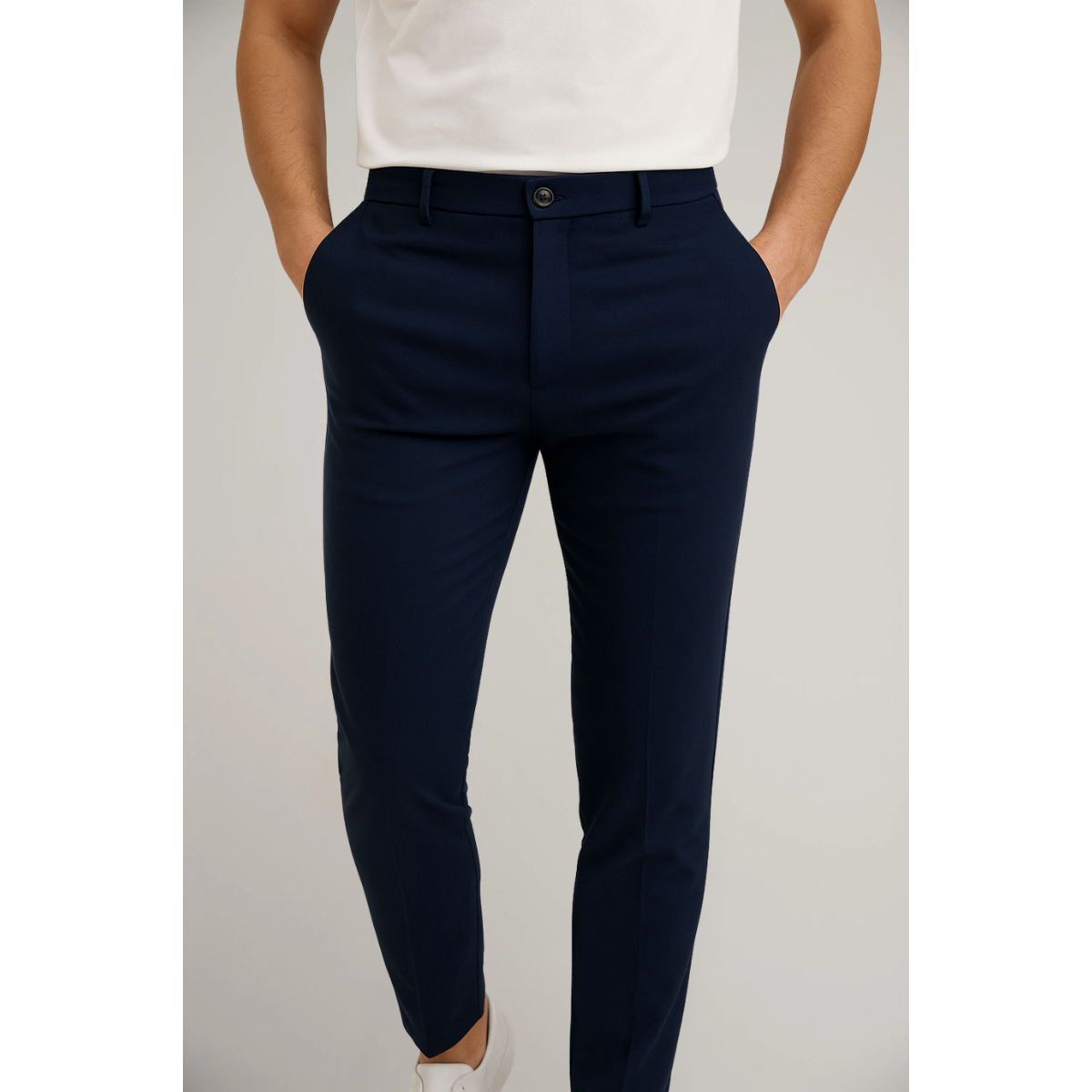 Herren Slim Fit Maßanzug-Hose Business Classic