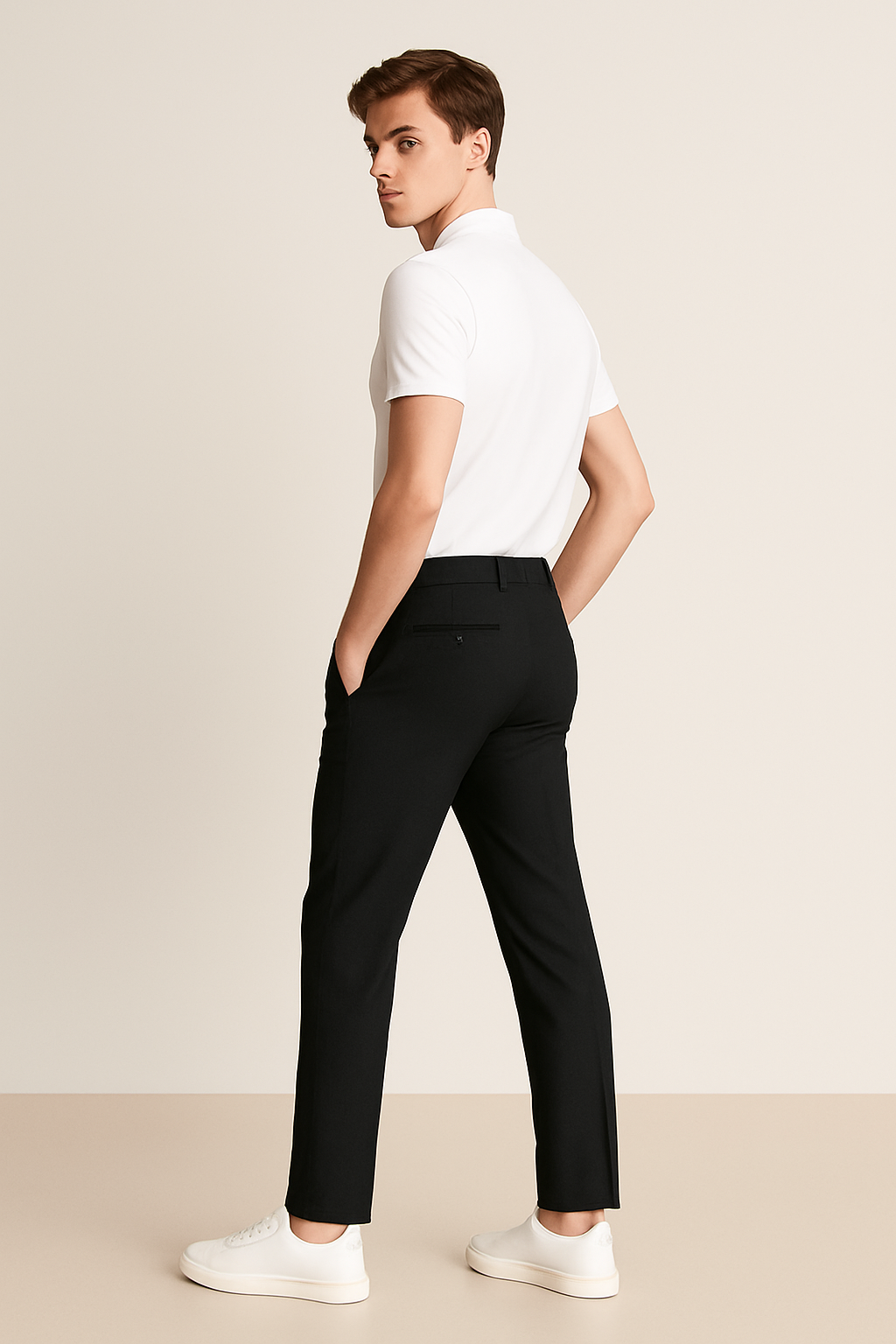 Herren Slim Fit Maßanzug-Hose Business Classic