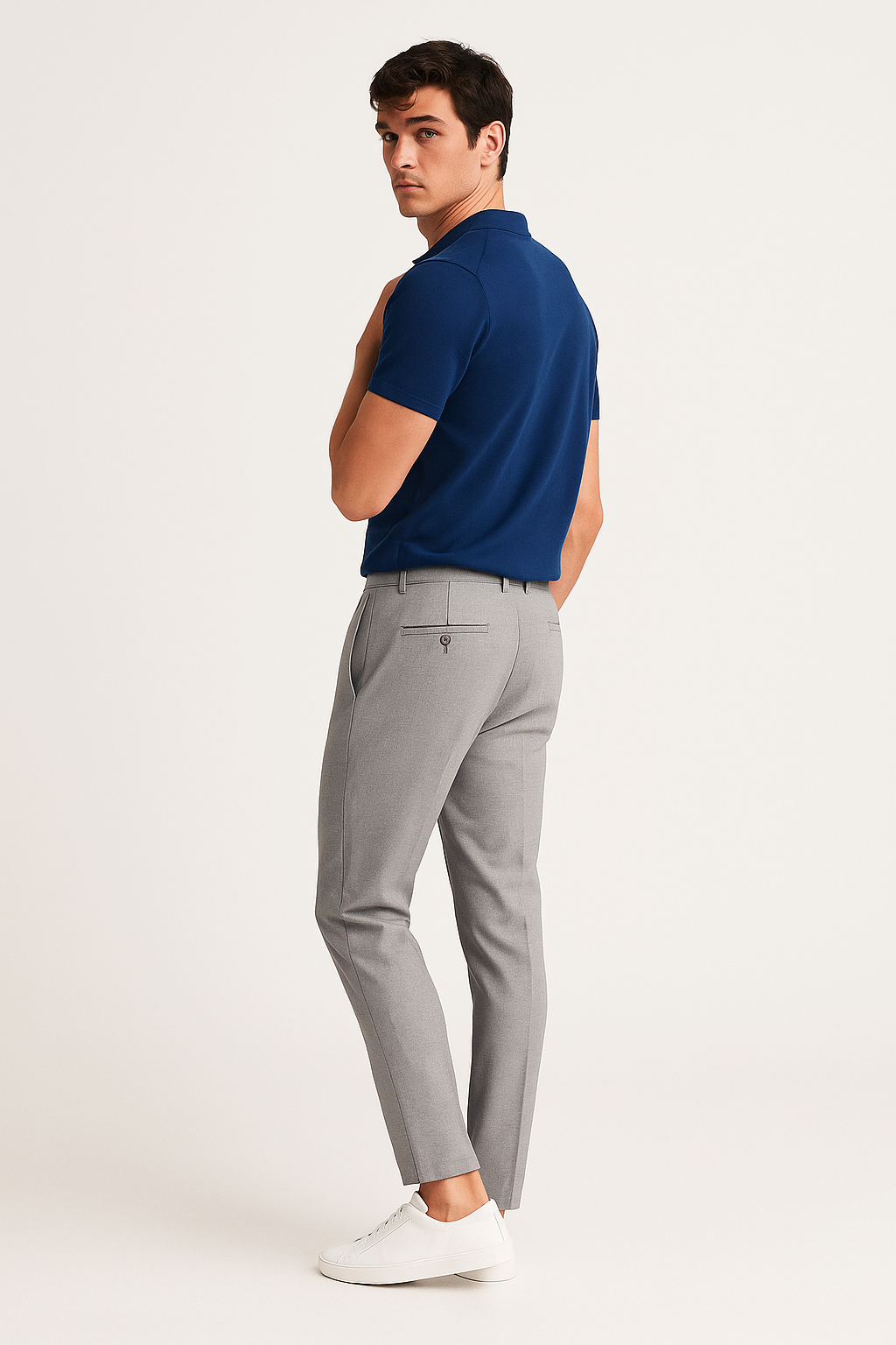 Herren Slim Fit Maßanzug-Hose Business Classic