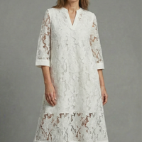 Damen Besticktes Midi-Kleid Relaxed Fit Freizeit Elegant