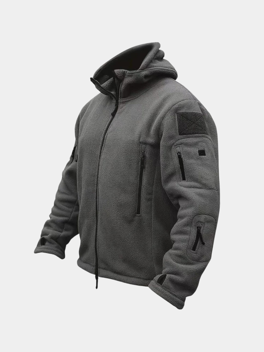 Taktische Kapuzenfleecejacke Herren Regular Fit Freizeit