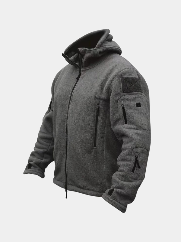 Taktische Kapuzenfleecejacke Herren Regular Fit Freizeit
