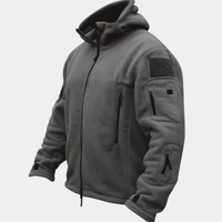 Taktische Kapuzenfleecejacke Herren Regular Fit Freizeit