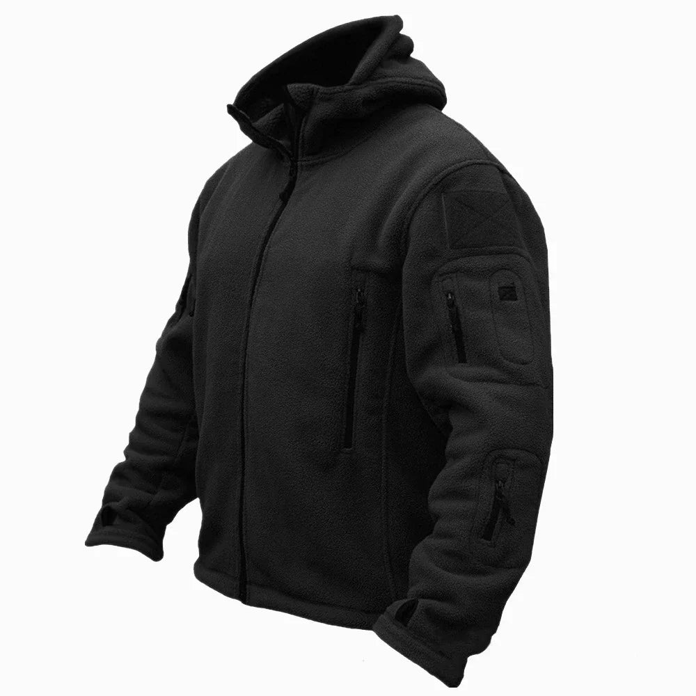 Taktische Kapuzenfleecejacke Herren Regular Fit Freizeit
