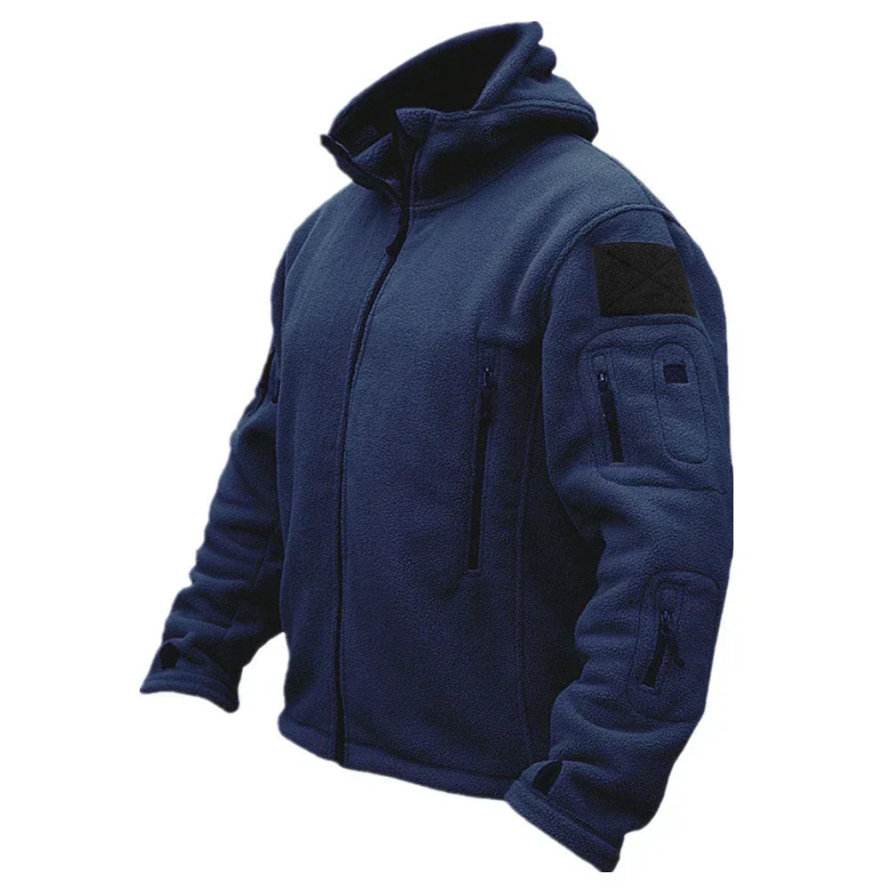 Taktische Kapuzenfleecejacke Herren Regular Fit Freizeit