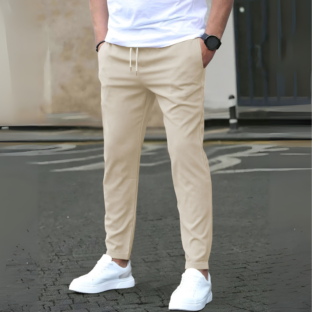 Moderne Slim-Fit-Hose für Herren mit Kordelzug | Bequeme Freizeit- und Sporthose
