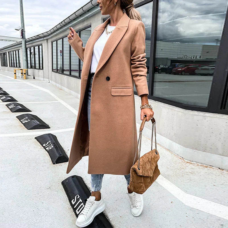 Elisa I Damenmantel Regular Fit Lang Freizeit und Business