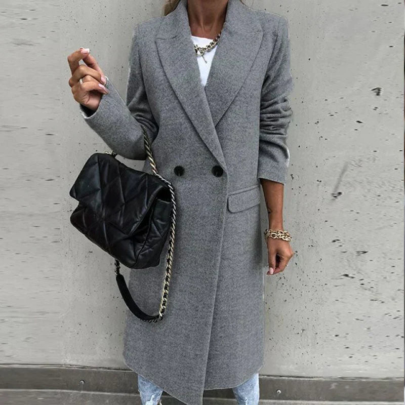 Elisa I Damenmantel Regular Fit Lang Freizeit und Business