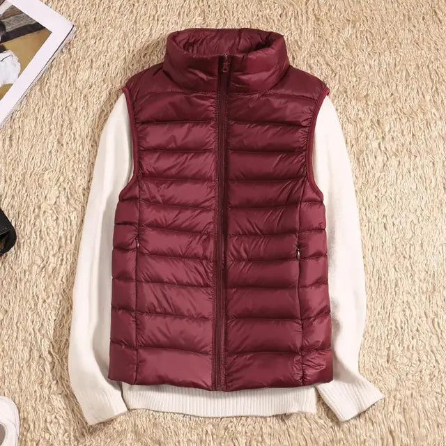 Damen Pufferweste Regular Fit Freizeit Ultraleicht