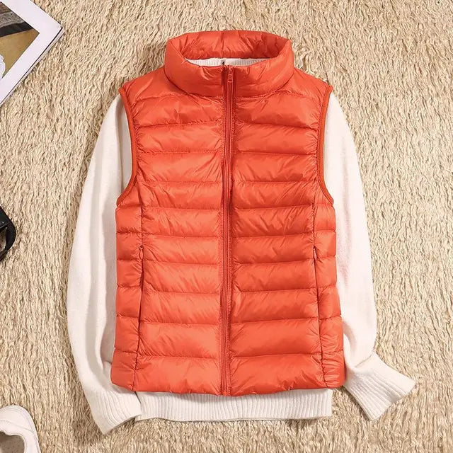 Damen Pufferweste Regular Fit Freizeit Ultraleicht