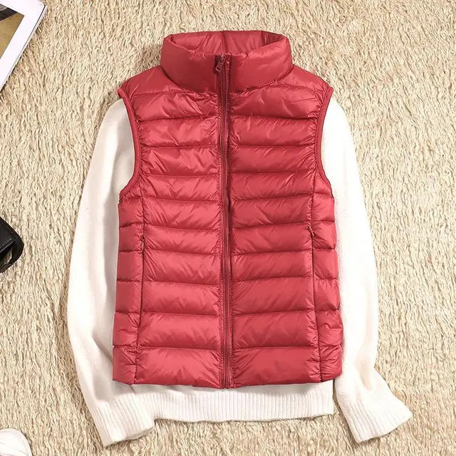 Damen Pufferweste Regular Fit Freizeit Ultraleicht