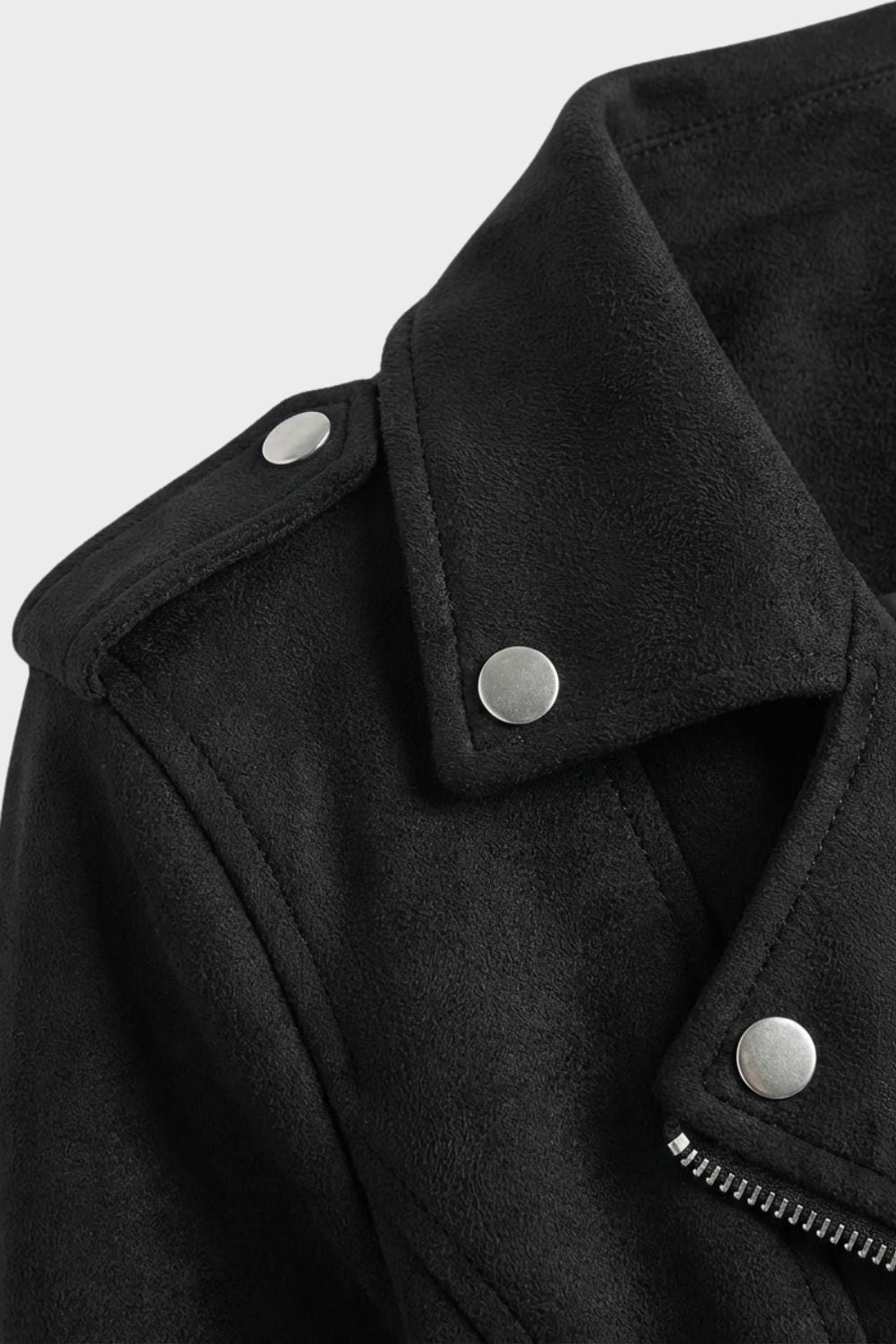Damen Bikerjacke Slim Fit Casual mit Reverskragen