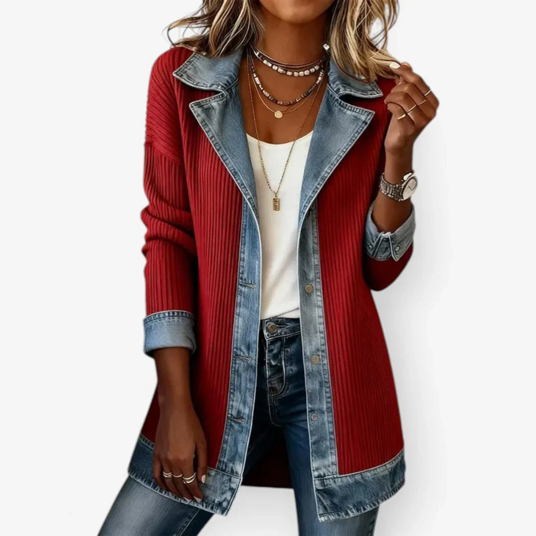 Damen Slim Fit Denimjacke Casual Modern vielseitig