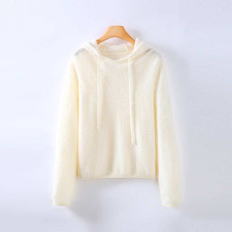 Kaschmir Hoodie Damen Regular Fit Freizeit Elegant