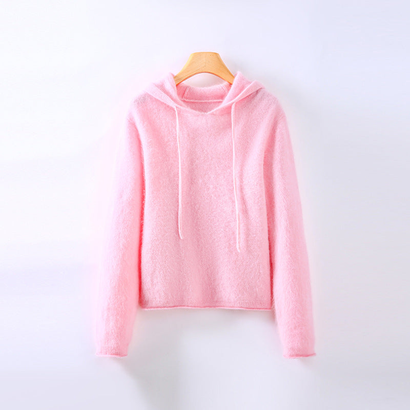 Kaschmir Hoodie Damen Regular Fit Freizeit Elegant