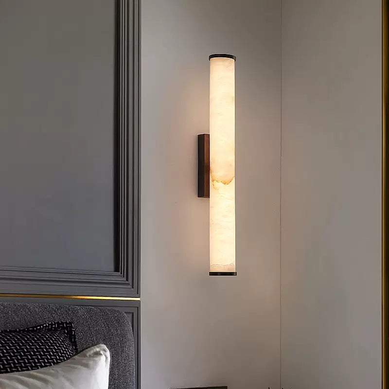 Wandleuchte Minimalistisch Kupfer Marmor LED Wohnzimmer
