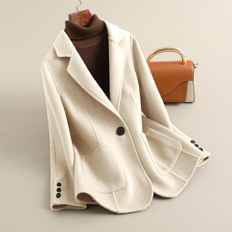 Damen Wollblazer Slim Fit Business Elegant