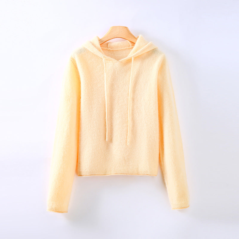 Kaschmir Hoodie Damen Regular Fit Freizeit Elegant