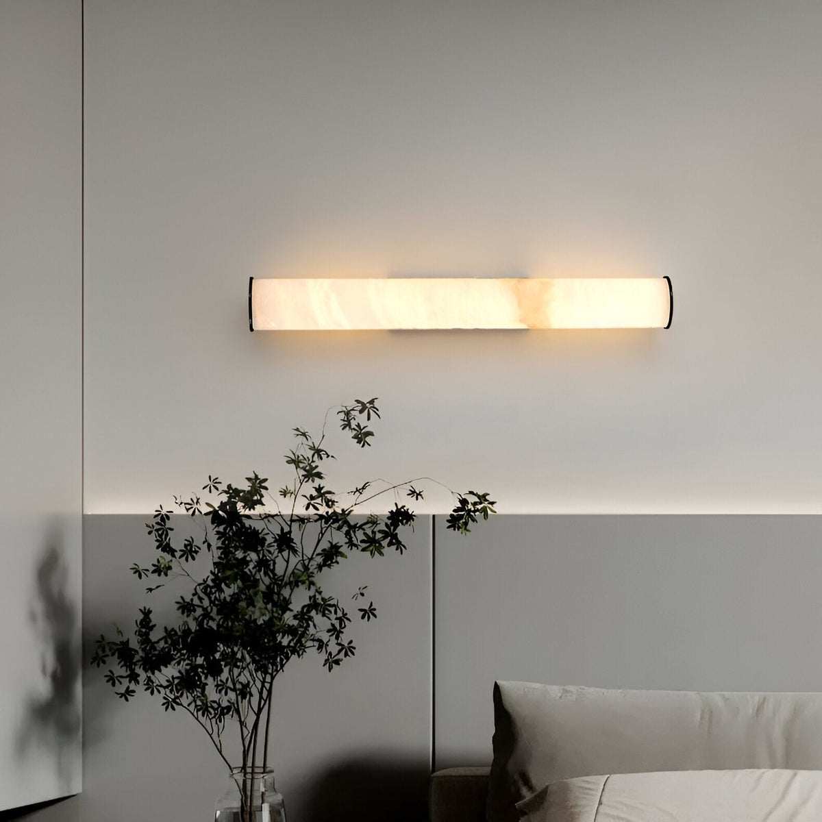 Wandleuchte Minimalistisch Kupfer Marmor LED Wohnzimmer