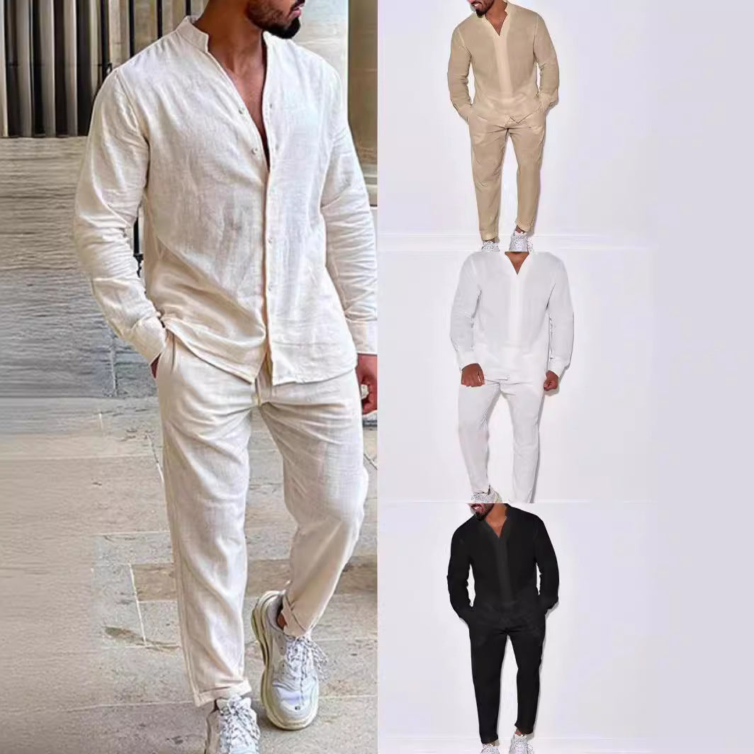Zweiteiler Herren Leicht Sommer Casual