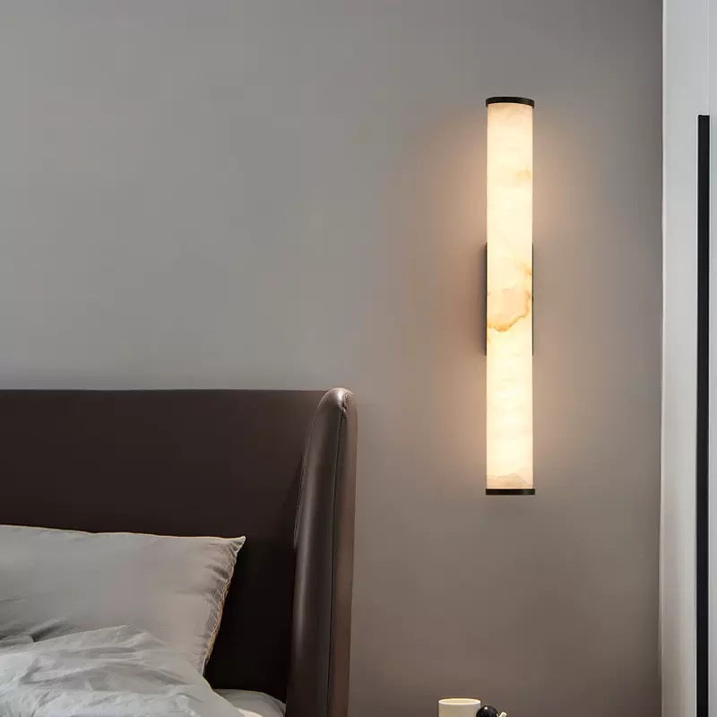 Wandleuchte Minimalistisch Kupfer Marmor LED Wohnzimmer