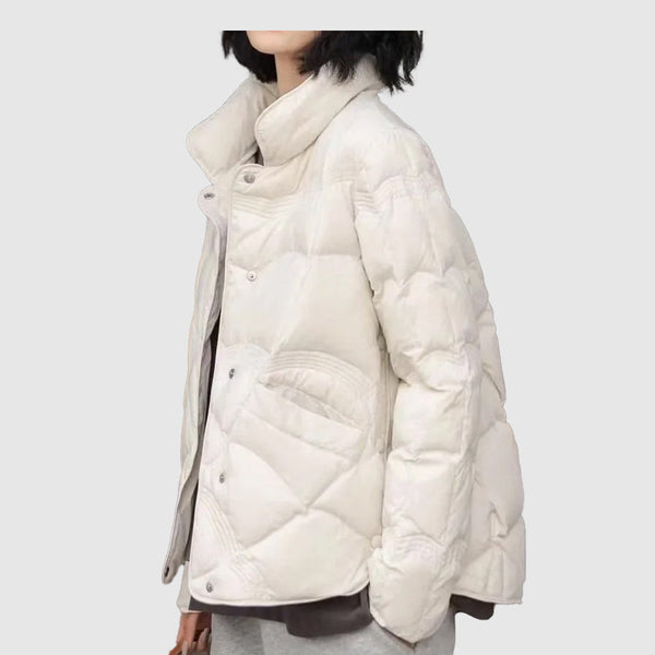 Damen Winter-Steppjacke Regular Fit Freizeit mit Druckknöpfen
