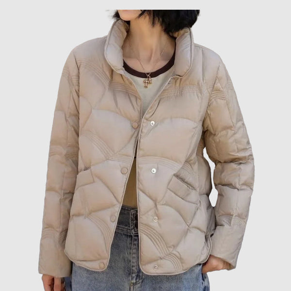 Damen Winter-Steppjacke Regular Fit Freizeit mit Druckknöpfen