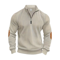 Herren Pullover Regular Fit Casual mit gerippten Bündchen
