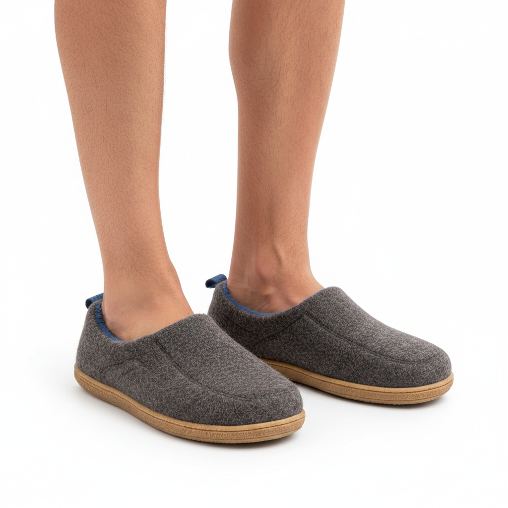 Hausschuhe Herren & Damen Fleece Warm Rutschfest Innen & Außen