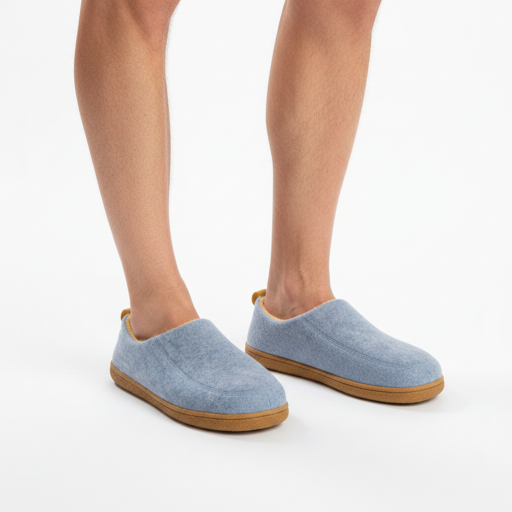 Hausschuhe Herren & Damen Fleece Warm Rutschfest Innen & Außen