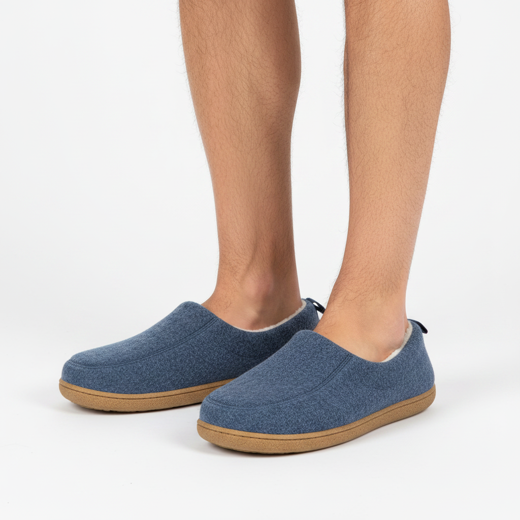 Hausschuhe Herren & Damen Fleece Warm Rutschfest Innen & Außen