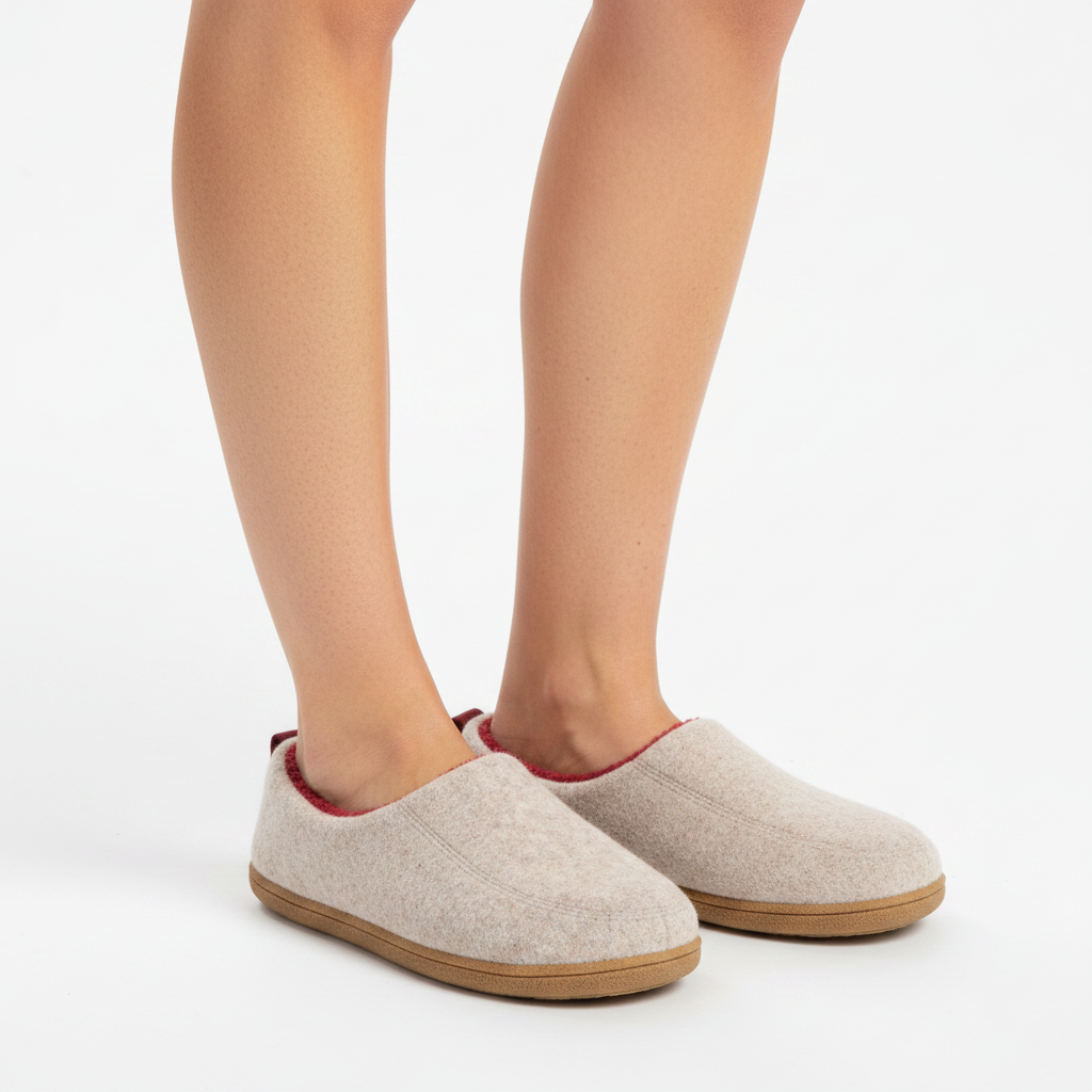 Hausschuhe Herren & Damen Fleece Warm Rutschfest Innen & Außen