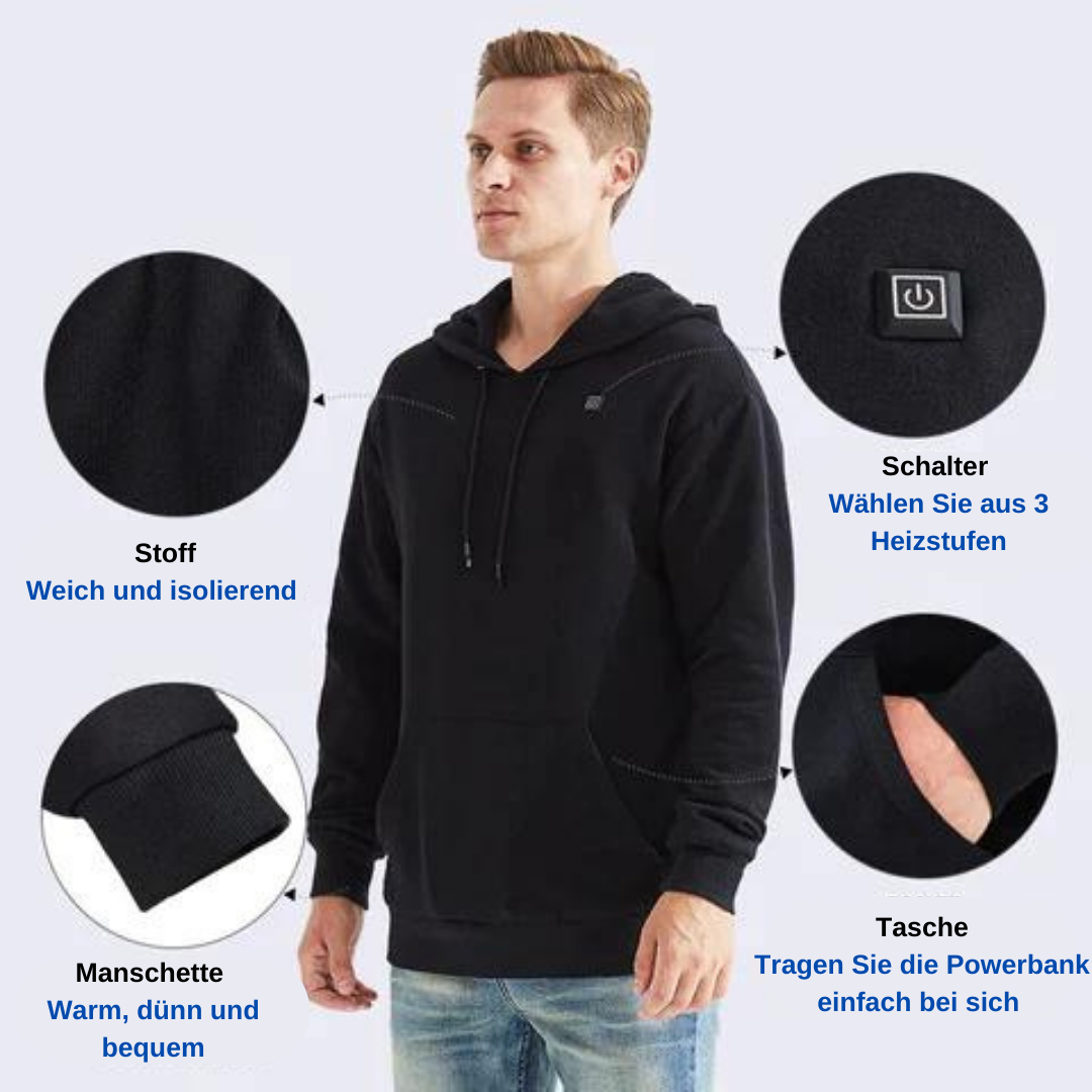 Hoodie Herren & Damen Beheizbar I Thermo Outdoor Freizeit